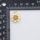 18K Gold PVD Flower charm - Tarnish Resistant