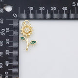 18K Gold PVD Flower charm - Tarnish Resistant