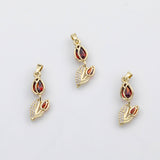 18K Gold PVD Flower rose charm - Tarnish Resistant
