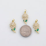 18K Gold PVD Flower rose charm - Tarnish Resistant