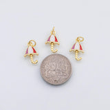 18K Gold PVD Umbrella charm beach enamel charm s Charms Charms - Tarnish Resistant