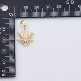 18K Gold PVD Marijuana leaf charm s Charms - Tarnish Resistant
