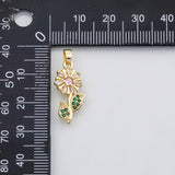 18K Gold PVD Flower charm Charm s Charms - Tarnish Resistant