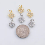 18K Gold PVD Clover charm flower charm s Charms Charms - Tarnish Resistant