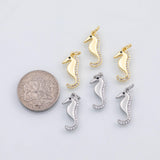18K Gold PVD Seahorse sea horse charm s Charms Charms - Tarnish Resistant