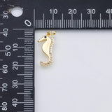 18K Gold PVD Seahorse sea horse charm s Charms Charms - Tarnish Resistant