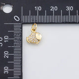 18K Gold PVD Angel fish charm s Charms Charms - Tarnish Resistant