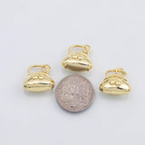 18K Gold PVD Purse charm 3D bag tote charm s Charms Charms - Tarnish Resistant