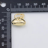 18K Gold PVD Purse charm 3D bag tote charm s Charms Charms - Tarnish Resistant
