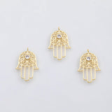 18K Gold PVD Hamsa h of fatima charm Charms - Tarnish Resistant