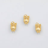 18K Gold PVD Owl charm Charms - Tarnish Resistant
