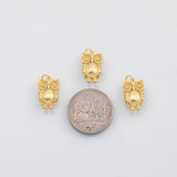 18K Gold PVD Owl charm Charms - Tarnish Resistant
