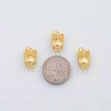 18K Gold PVD Owl charm Charms - Tarnish Resistant