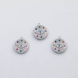 18K Gold pvd Evil eye multicolor charm Charms - Tarnish Resistant