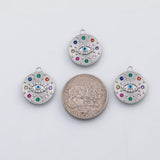 18K Gold PVD Evil eye multicolor charm Charms - Tarnish Resistant