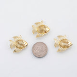 18K Gold pvd Angel Fish charm Charms - Tarnish Resistant