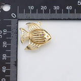 18K Gold PVD Angel Fish charm Charms - Tarnish Resistant
