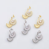 18K Gold PVD Flower branch charm s Charms - Tarnish Resistant