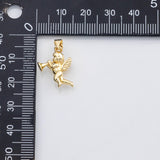 18K Gold PVD Cupid Angel blowing trumpet charm s Charms - Tarnish Resistant
