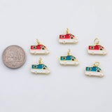 18K Gold PVD Camper car charm s Charms - Tarnish Resistant