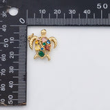 18K Gold PVD Sea turtle charm multicolor charm s Charms Charms - Tarnish Resistant