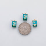 18K Gold PVD Milk Carton Charm Enamel Charm Charm s Charms - Tarnish Resistant