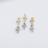 18K Gold PVD Cross charm Charm s Charms - Tarnish Resistant