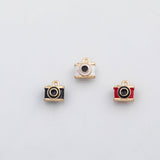 18K Gold PVD Camera Charm Enamel Charm Charm s Charms - Tarnish Resistant
