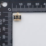 18K Gold PVD Camera Charm Enamel Charm Charm s Charms - Tarnish Resistant