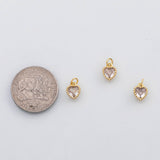 18K Gold PVD Dainty Heart charm s Charms - Tarnish Resistant