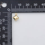 18K Gold PVD Puffy Cross charm s Charms - Tarnish Resistant