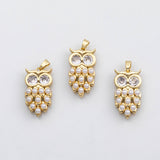 18K Gold PVD Owl charm s Charms - Tarnish Resistant