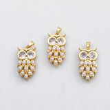 18K Gold PVD Owl charm s Charms - Tarnish Resistant