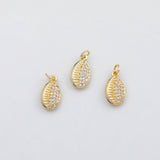 18K Gold PVD Sea shell Puka shell charm Ocean Beach charm s Charms - Tarnish Resistant