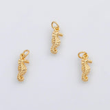 18K Gold PVD Sea horse seahorse charm Ocean Beach charm s Charms - Tarnish Resistant