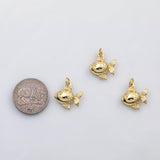 18K Gold PVD Gold Fish charm s Charms - Tarnish Resistant