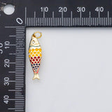 18K Gold PVD Colorful fish charm s Charms - Tarnish Resistant