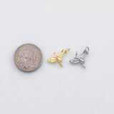 18K Gold PVD Flying Crane Charm Bird Charm Charm s Charms - Tarnish Resistant