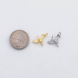 18K Gold PVD Flying Crane Charm Bird Charm Charm s Charms - Tarnish Resistant
