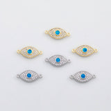 18K Gold PVD Evil eye connector charm - Tarnish Resistant