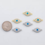 18K Gold PVD Evil eye connector charm - Tarnish Resistant