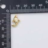 18K Gold PVD Fish charm gold fish koi charm - Tarnish Resistant