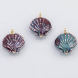 18K Gold PVD Ceramic shell charm - Tarnish Resistant