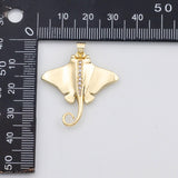 18K Gold PVD Stingray Charm Ocean Beach charm Charm s Charms - Tarnish Resistant
