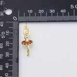 18K Gold PVD Ballerina dancer charm Charm s Charms - Tarnish Resistant