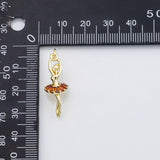 18K Gold PVD Ballerina dancer charm Charm s Charms - Tarnish Resistant