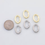 18K Gold PVD Carabiner Push Clasp 10x20mm Charm s Charms - Tarnish Resistant