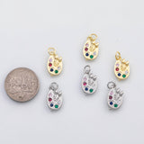 18K Gold PVD Paint pallet charm - Tarnish Resistant