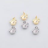 18K Gold PVD House home charm - Tarnish Resistant