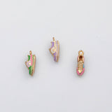 18K Gold PVD Shoes charm sneakers tennis shoes enamel charm - Tarnish Resistant